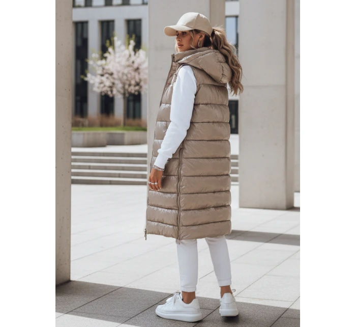 Dámská prošívaná vesta béžová Dstreet model 21970187 - FashionStreet
