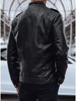 Pánská kožená bunda černá model 21978821 - Dstreet