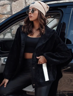 Dámská bunda z alpaky s kapucí černá Dstreet model 21980939 - FashionStreet