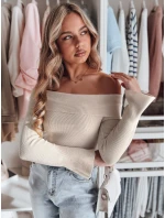 Dámská halenka s odhalenými rameny béžová Dstreet model 21985579 - FashionStreet