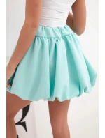 Dámska viskózna balónová sukňa s elastickým pásom mätová