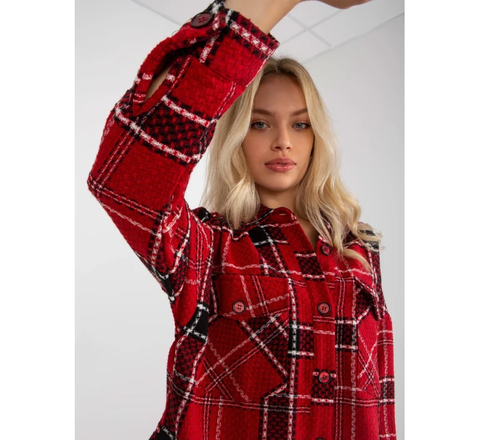 Košeľa DN KS 3997.08 čierna a červená