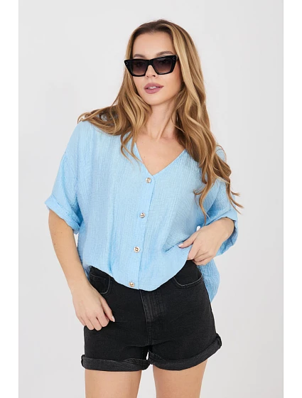 Košeľa s krátkym rukávom model 225509 Taliansko Moda