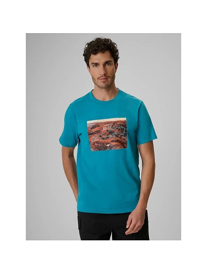 T-shirt regular z nadrukiem męski 4F 4FRSS26TTSHM4238-35S