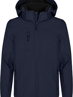 Classic Softshell Jkt Jr Dětská 3vrstvá softshellová bunda s kapucí model 22471116 dark navy - Clique