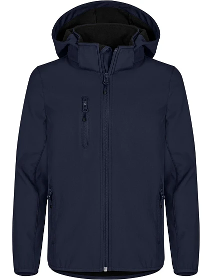 Clique Classic Softshell Jkt Jr Detská 3-vrstvová softshellová bunda s kapucňou 67.0909 tmavomodrá