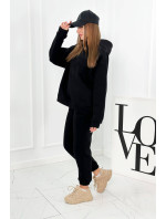 Izolovaná bavlnená súprava, mikina + nohavicami Brooklyn čierny