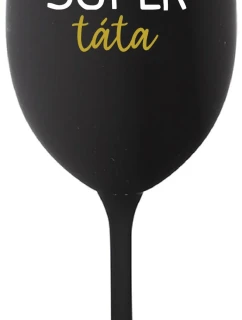 SUPER DAD - čierny pohár na víno 350 ml