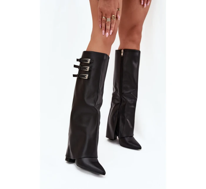 Dámske topánky na podpätku C-354 Black - Stephan Paris