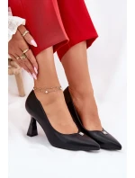 Elegantní lodičky na se  černé model 21692769 - VINCEZA