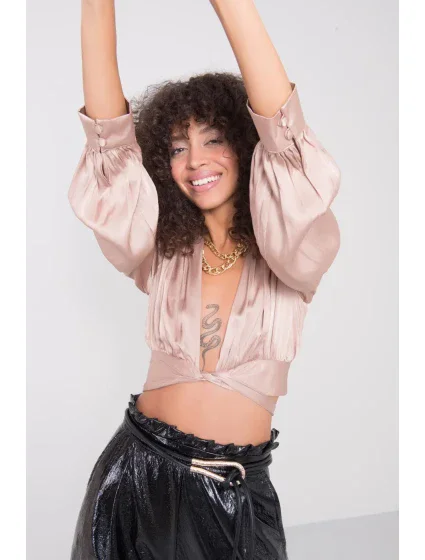 Bluzka model 18804242 beżowy - FPrice Bluzka model 18804242 beżowy - FPrice