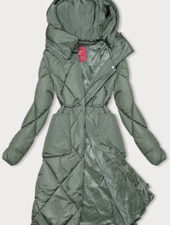 Zimní bunda v khaki barvě s límcem (LHD-23021)