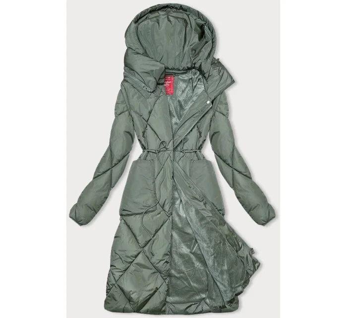 Zimní bunda v khaki barvě s límcem model 21246097 - LHD Zimní bunda v khaki barvě s límcem model 21246097 - LHD