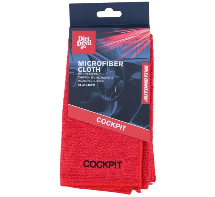 DIRT DEVIL MICROFIBRA COOKPIT CLEANING WIPER 40x40CM RED