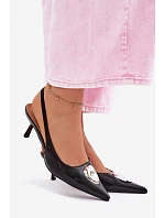 Dámské sandály na podpatku s ozdobným detailem Isadora