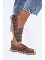 Dámske otvorené espadrilky Textilná khaki Candessa Dámske otvorené espadrilky Textilná khaki Candessa