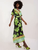 Šaty DHJ SK 11331 5.19 čierna a zelená