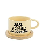 ONE DAY CLOSER TO HOME - žltý pohár na makrónky 200 ml