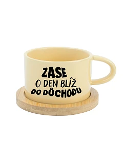 ONE DAY CLOSER TO HOME - žltý pohár na makrónky 200 ml