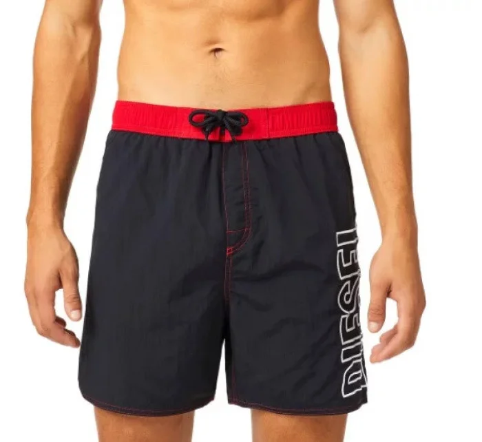 Pánske kúpacie šortky 00SV9U-0PCAU-900 - čierna/červená - Diesel