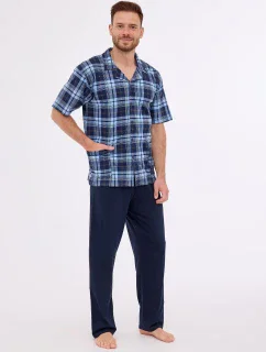 Cornette 318/52 cr/r 3XL-5XL pánske pyžamo bez zipsu