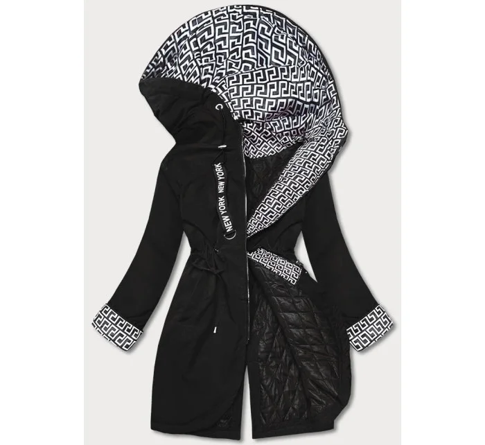 Černá dámská bunda parka s kapucí model 18059026 - S'WEST