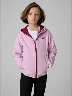 Dievčenská vetruodolná softshellová bunda 5000 s membránou 4F 4FJWSS26TSOFF478-47S