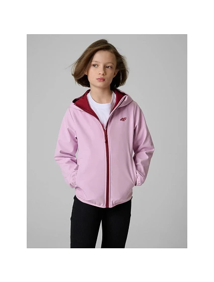 Dievčenská vetruodolná softshellová bunda 5000 s membránou 4F 4FJWSS26TSOFF478-47S