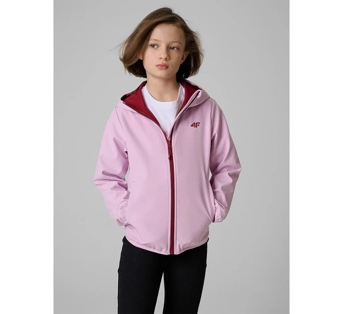 Dievčenská vetruodolná softshellová bunda 5000 s membránou 4F 4FJWSS26TSOFF478-47S
