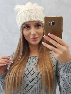 Dámska čiapka Danuta K331 dark ecru