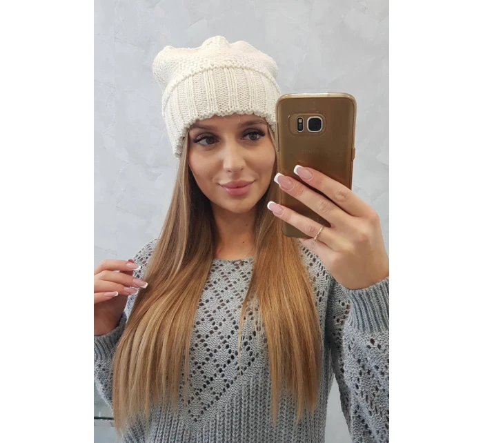 Dámska čiapka Danuta K331 dark ecru