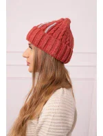 Dámská čepice Selena model 18752223 červená - K-Fashion Dámská čepice Selena model 18752223 červená - K-Fashion