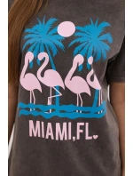 Blúzka z trenej bavlny Miami brown