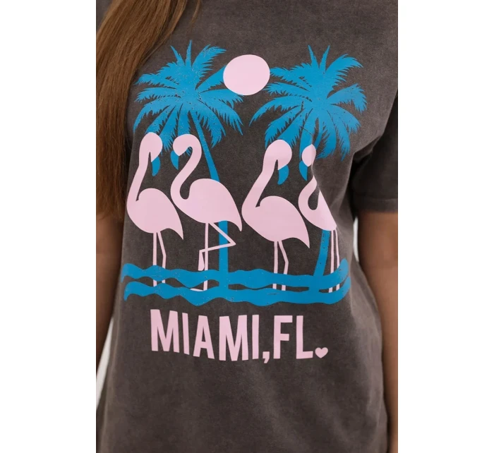 Blúzka z trenej bavlny Miami brown