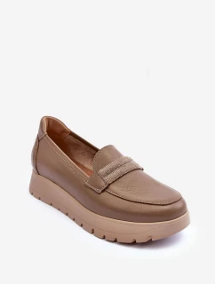 Kožené polobotky na platformě s ozdobou model 21634887 - Boto