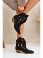 Semišové Kotníkové Boty S Na Podpatku Černé model 21682512 - Zazoo Semišové Kotníkové Boty S Na Podpatku Černé model 21682512 - Zazoo