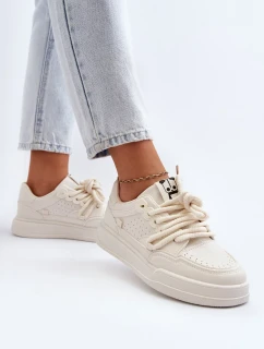 Dámské eko kožené tenisky Béžová Avanalis