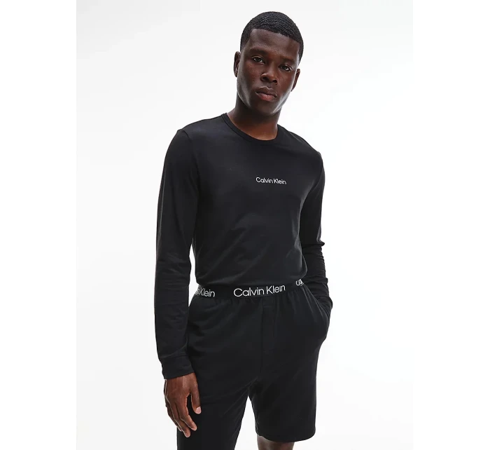 Pánske tričko s dlhým rukávom NM2171E - UB1 - Čierna - Calvin Klein
