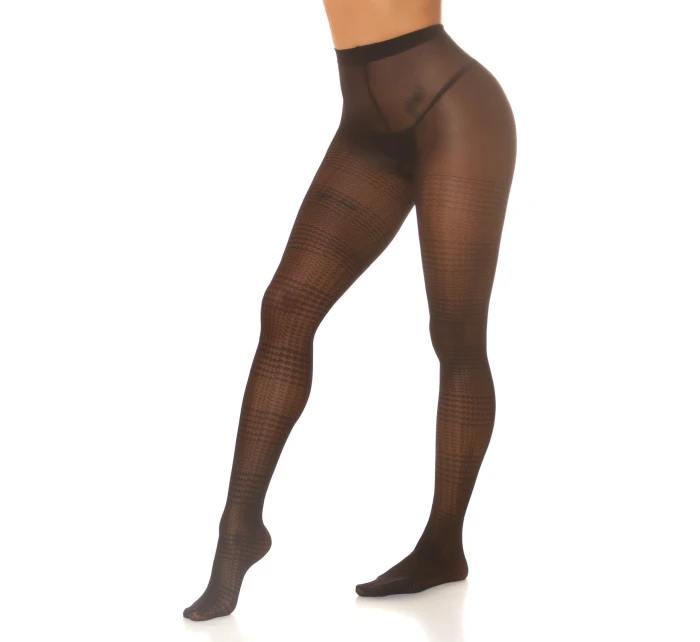 Dámské sexy punčochové kalhoty se vzorem černé - Koucla