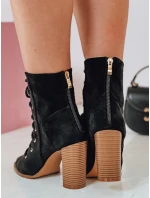 Dámské kozačky na podpatku černé Dstreet model 21984494 - FashionStreet