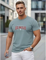 Koszulka męska bawełniana z napisem petrol model 22315999 - FashionStreet Koszulka męska bawełniana z napisem petrol model 22315999 - FashionStreet