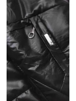 Černá lesklá dámská bunda model 15788643 - S'WEST Černá lesklá dámská bunda model 15788643 - S'WEST