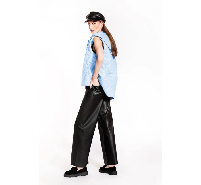 Svetlomodrá lesklá dámska vesta (AG3-02)