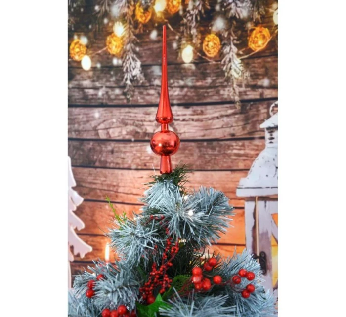VRCHOL VIANOČNÉHO STROMČEKA 25 CM VYSOKÝ ČERVENÝ