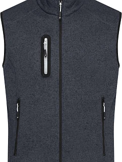JN Pánská pletená fleecová vesta se stojáčkem 02.0 dark grey model 22489657 - Daiber