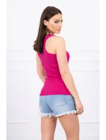 Rebrovaná blúzka s fuchsiovou blúzkou Rebrovaná blúzka s fuchsiovou blúzkou