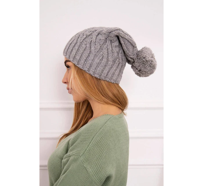 Fleecová čepice Paulina model 18750179 šedá - K-Fashion Fleecová čepice Paulina model 18750179 šedá - K-Fashion