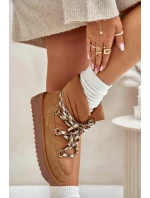 Dámské Sněhule Z Hladké Kůže S Šněrováním  Hnědé model 21674744 - D.Franklin