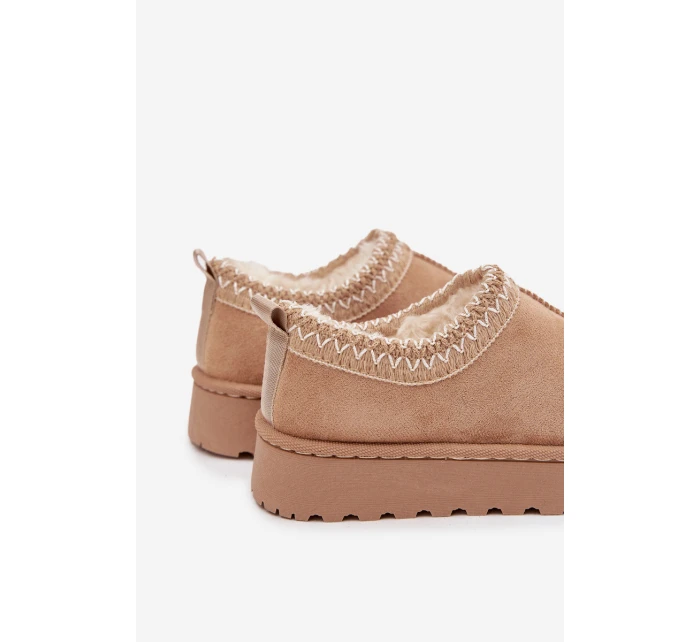 Dětské sněhule s výšivkou béžové model 21711240 - Boto