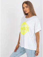 Tričko DHJ TS 6860.26X biela a žltá